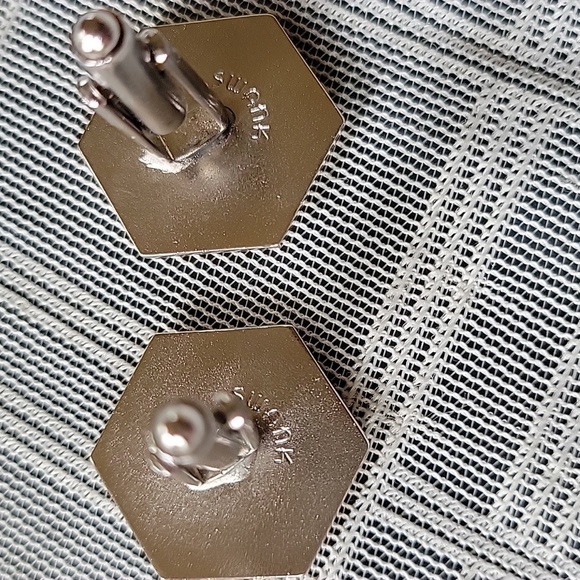 Vintage Swank Enamel Crystal Cufflinks - Picture 3 of 4